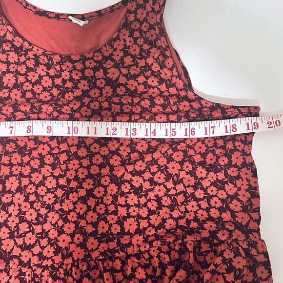 Old Navy Womens Sleeveless Midi dress Size Large Red Boho Sustainable Timeless - Picture 9 of 11